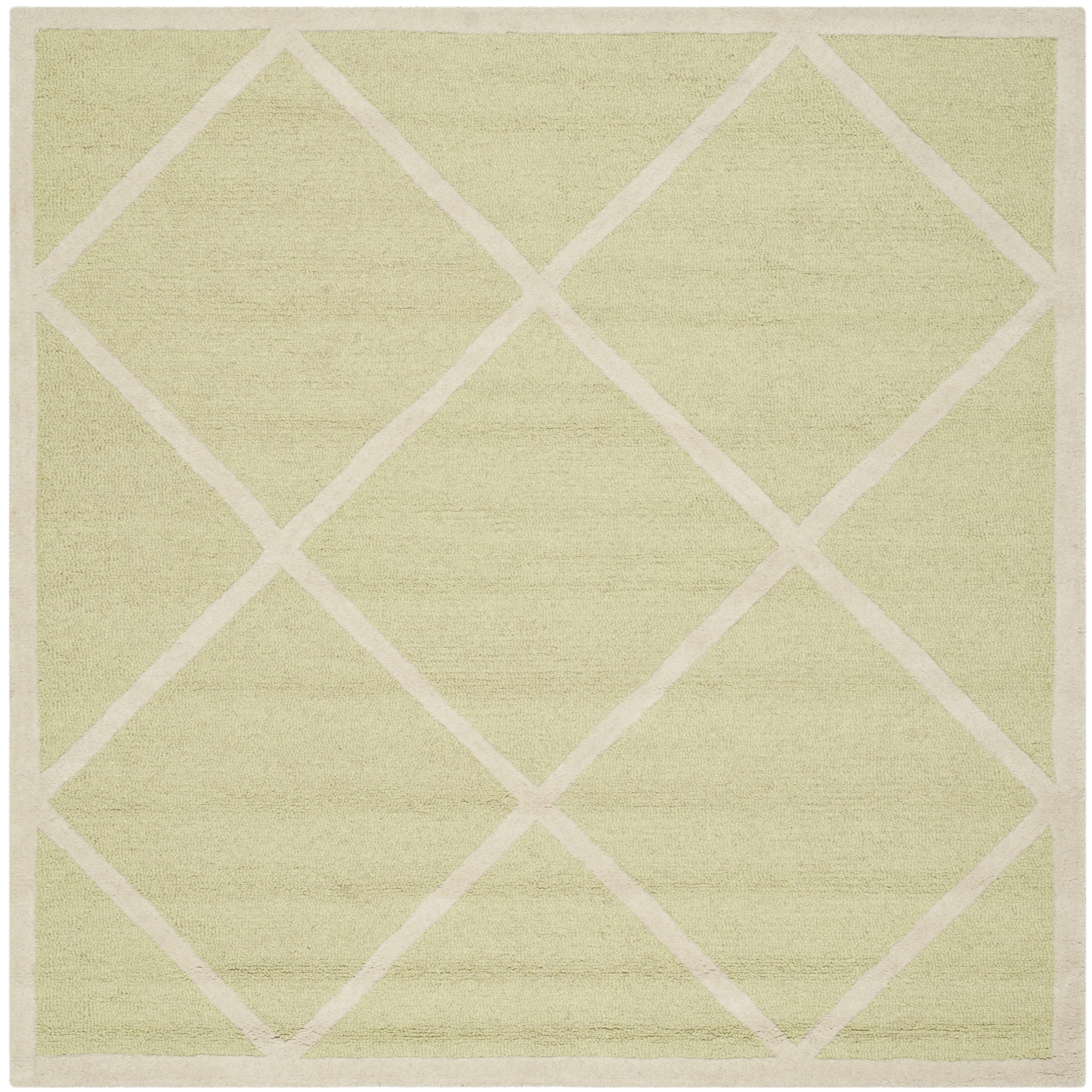 Safavieh Handmade Cambridge Moroccan Light green Large square motif Wool Rug (6 Square)