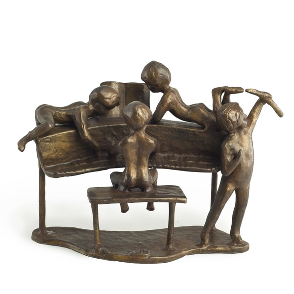 Children Playing on a Piano Bronze Sculpture Danya B Statues & Sculptures