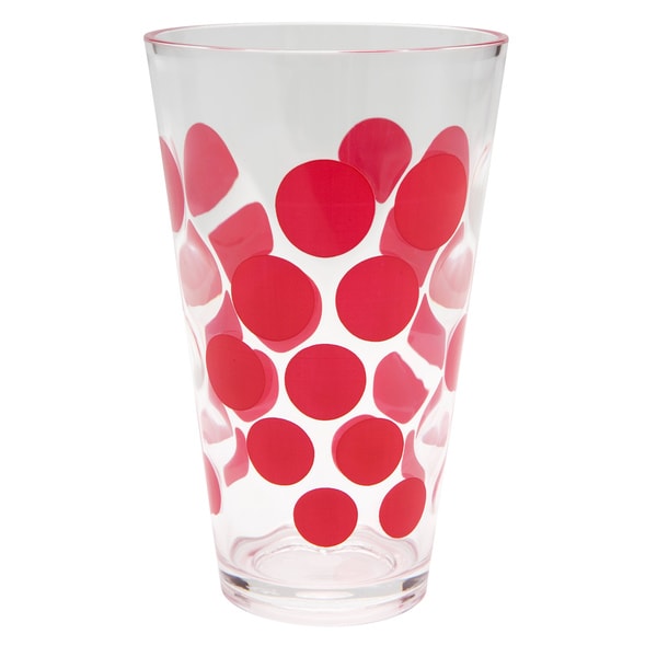 Zak Dot Dot Red 19 ounce Hiball Tumbler (Set of 6)  