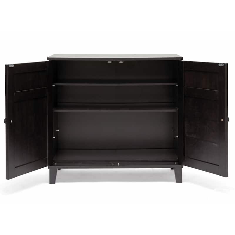 Baxton Studio Glidden Dark Brown Wood Multi-use Cabinet
