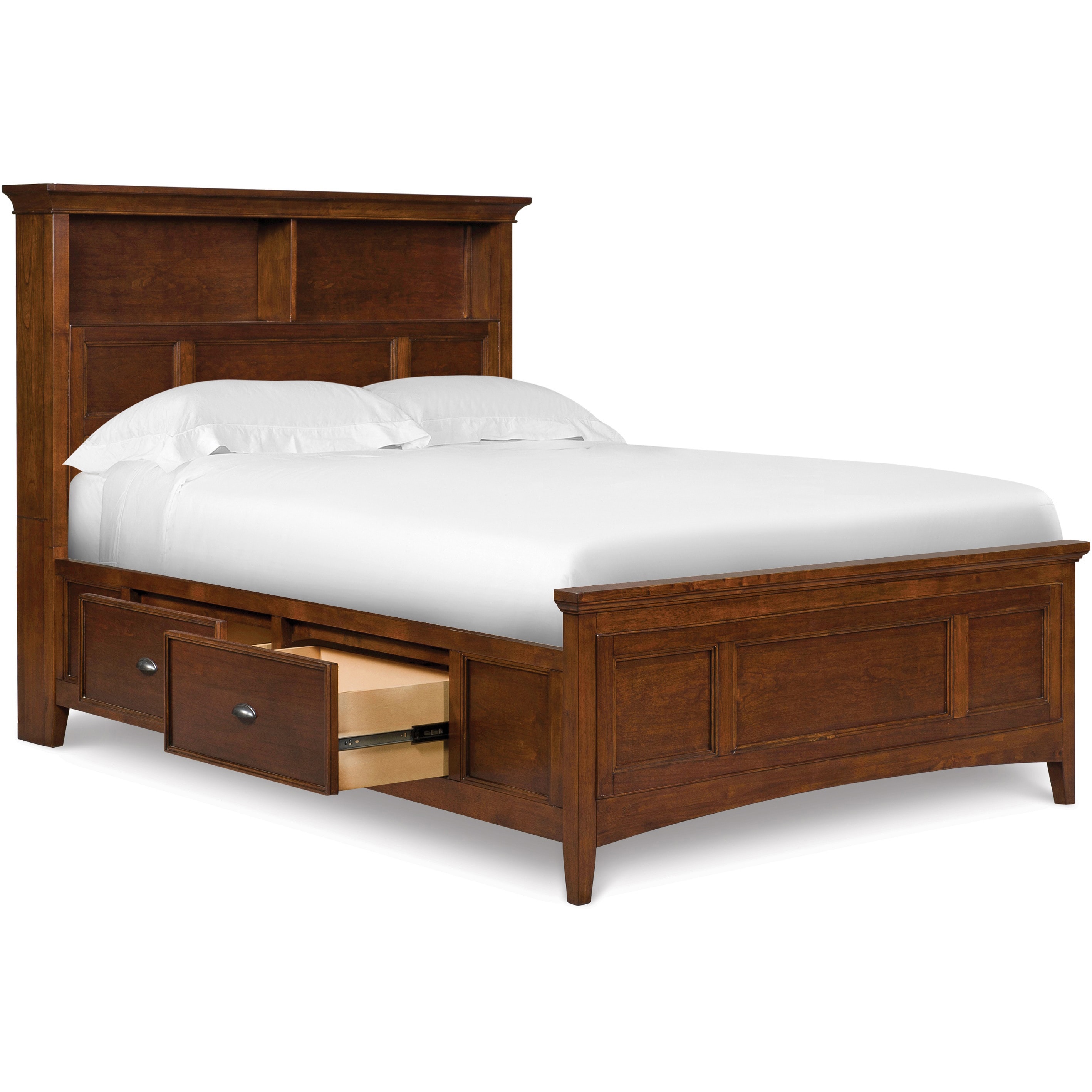 Riley Bookcase Cherry Finish Twin Bed Headboard