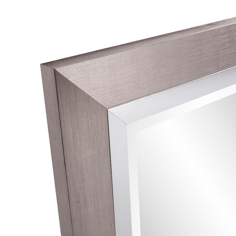 Allan Andrews Brushed Silver Decorative Chicago Wall Mirror - 17.1/4" x 53.1/2" x 1"
