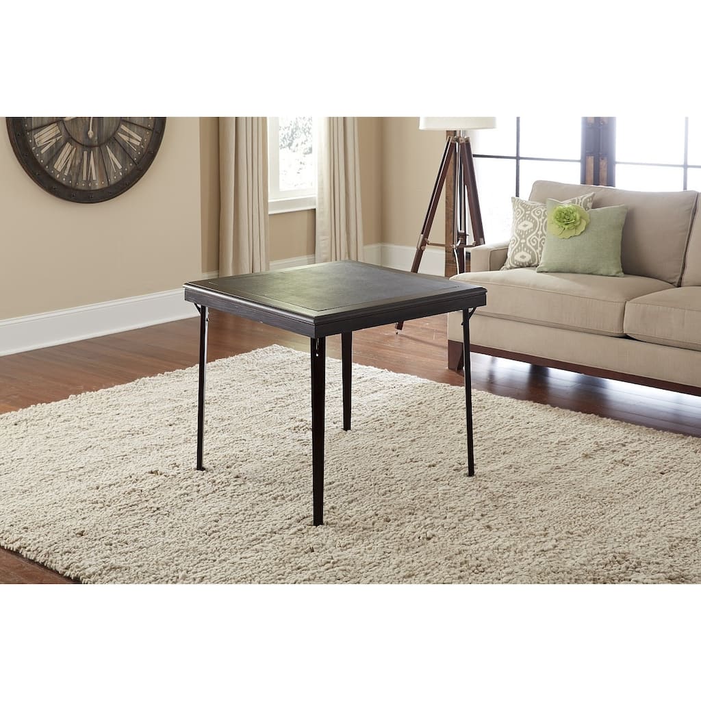 COSCO Folding Espresso Wood Table