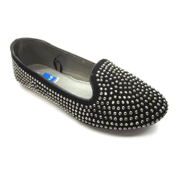 Blue Women's Heff Stud S Black Flats Blue Loafers