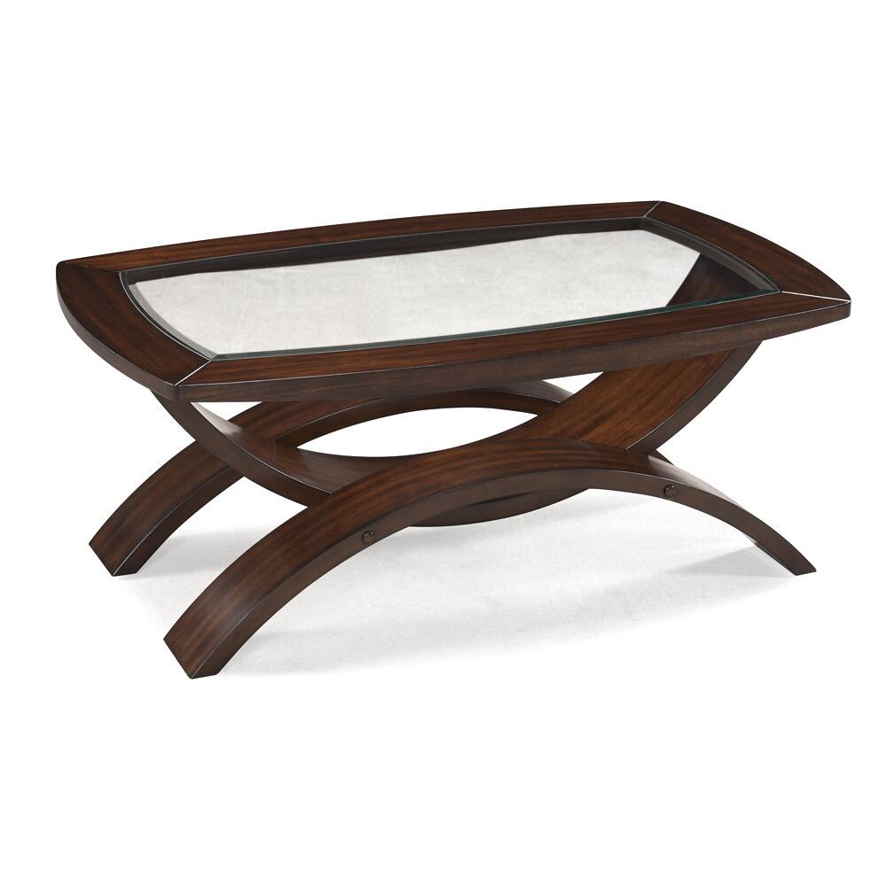 Helix Collection Wood Rectangular Cocktail Table