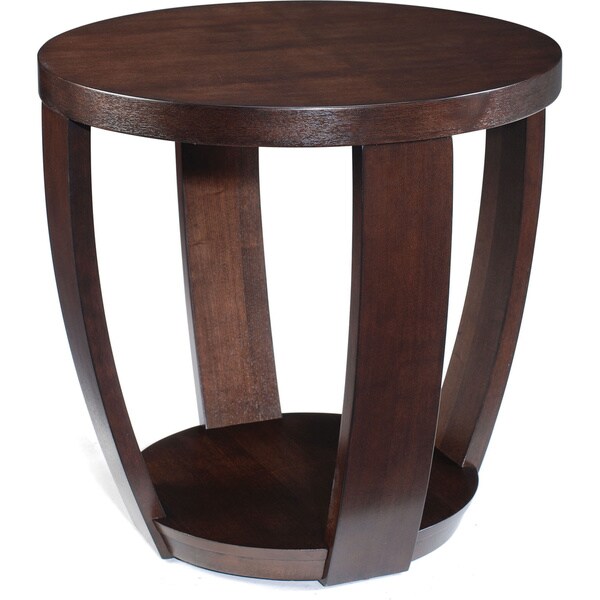 Sotto Sienna Wood Round Open End Table Free Shipping Today Sotto Sienna Wood Round Open End Table