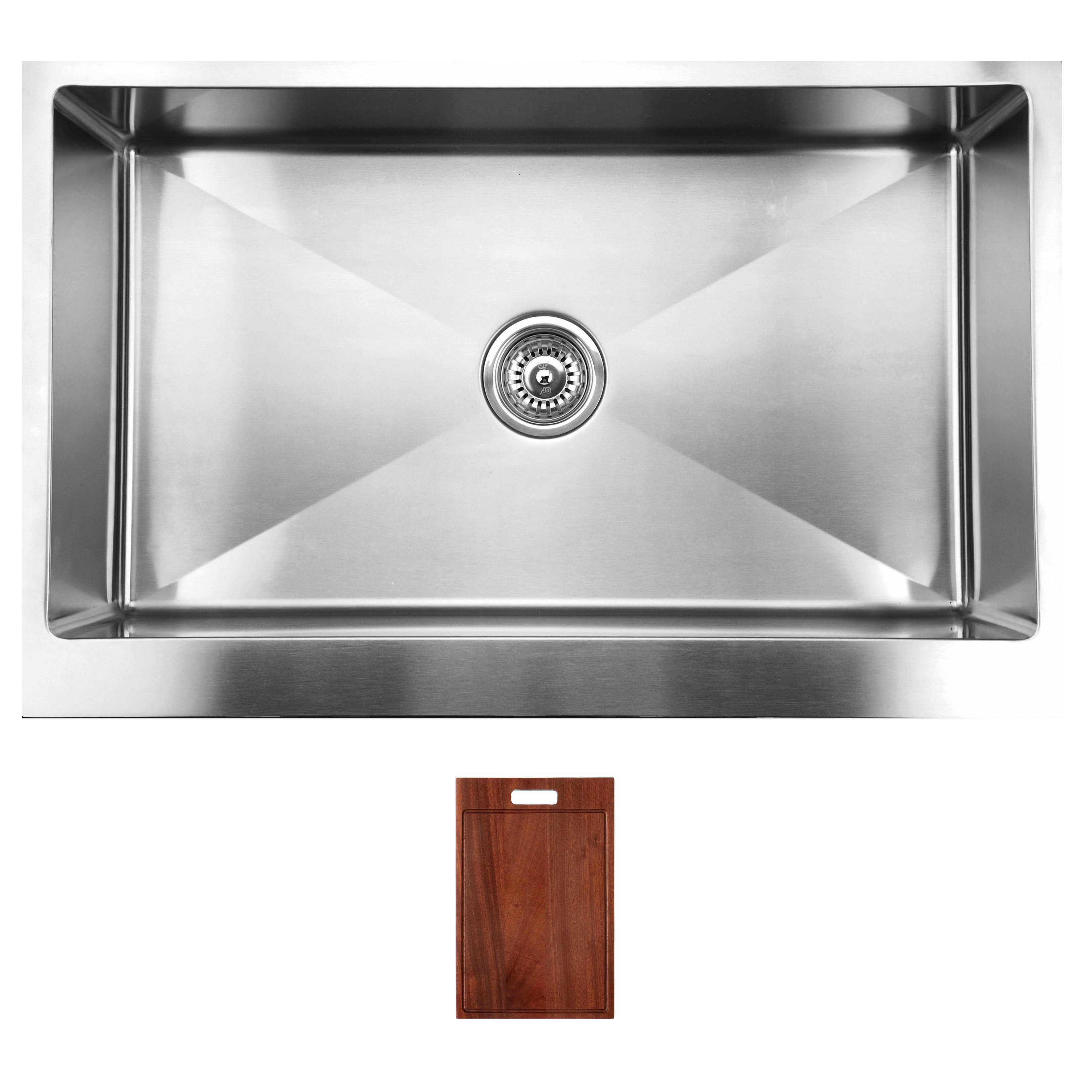 Ukinox Rsfs840 Apron Front Single Basin Stainless Steel Undermount Kitchen Sink