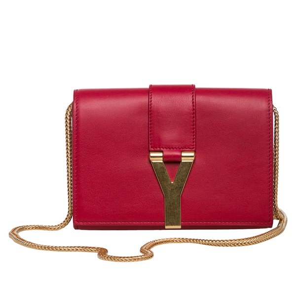 Saint Laurent 'Mini Y Ligne Pochette' Red Cross body Bag Saint Laurent Designer Handbags