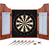 Trademark Games Beveled Wood Dart Cabinet Pro Style Board