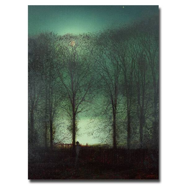 John Atkinson Grimshaw Figure In The Moonlight Giclee Canvas Art Multi Overstock 8019393