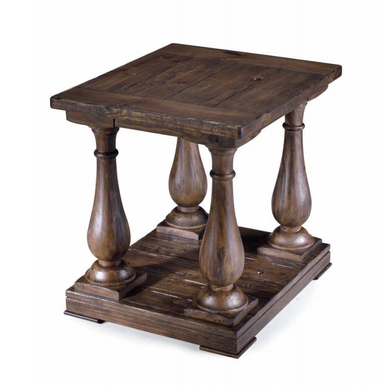Densbury Traditional Rustic Natural Pine End Table