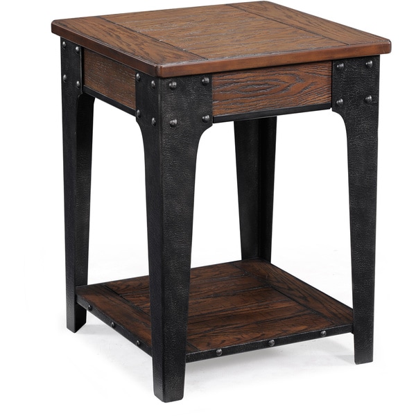 Shop Lakehurst Rustic Natural Ash Square Accent Table - On Sale - Free