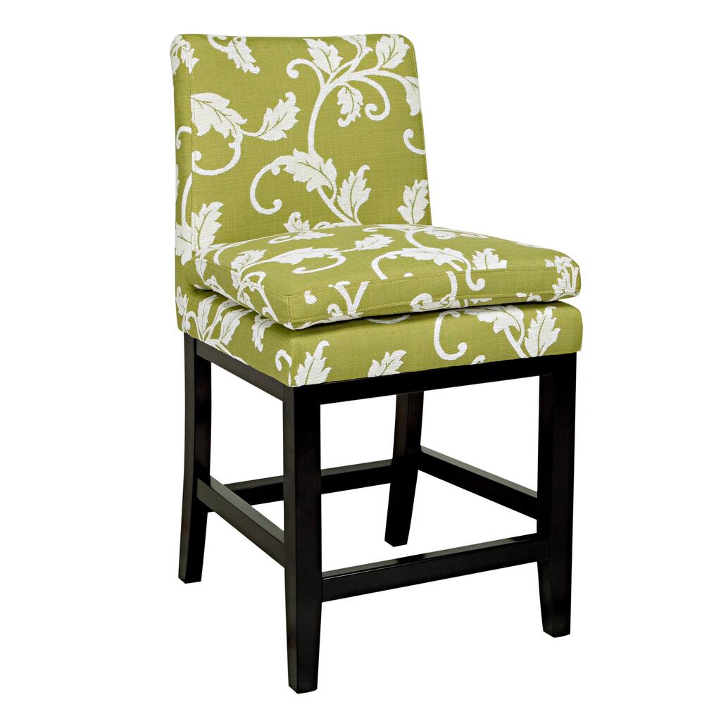 Handy Living Marnie Spring Leaf Upholstered 23-inch Bar Stool