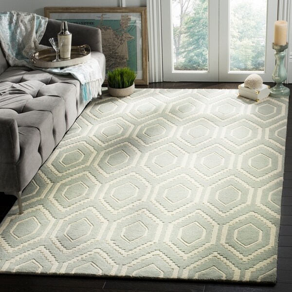 Safavieh Handmade Moroccan Grey Wool Geometric Rug - 8'9" x 12'