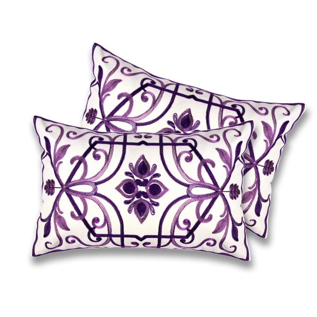 Shop Lush Decor Georgina Plum Decorative Pillows Set Of 2 Free