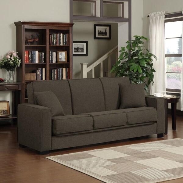 Portfolio Mali Convert A Couch Chocolate Brown Linen Futon Sofa Sleeper 4415f349 C4a3 4472 8e44 Ee26a708a833 600 