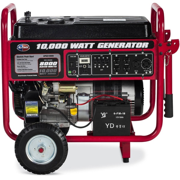 All Power 10,000-Watt Gasoline Powered Electric Start Red | eBay