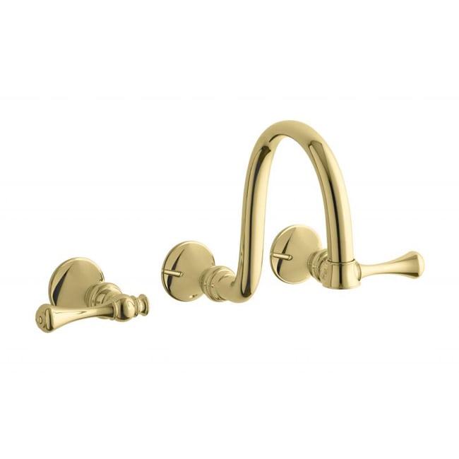 Kohler Revival Polished Brass Wall mount Lavatory Faucet Trim