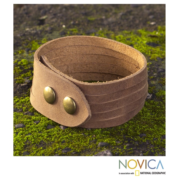 Men's Handcrafted Leather 'Equestrian' Bracelet (Mexico) Novica Bracelets