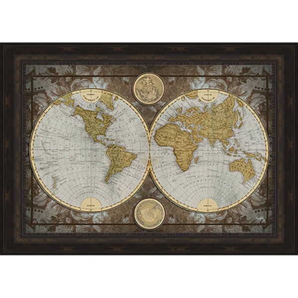 Shop Elizabeth Medley World Map Framed Print Free