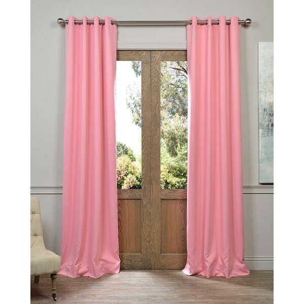 Exclusive Fabrics Precious Pink Grommet Blackout Thermal Curtain Panel