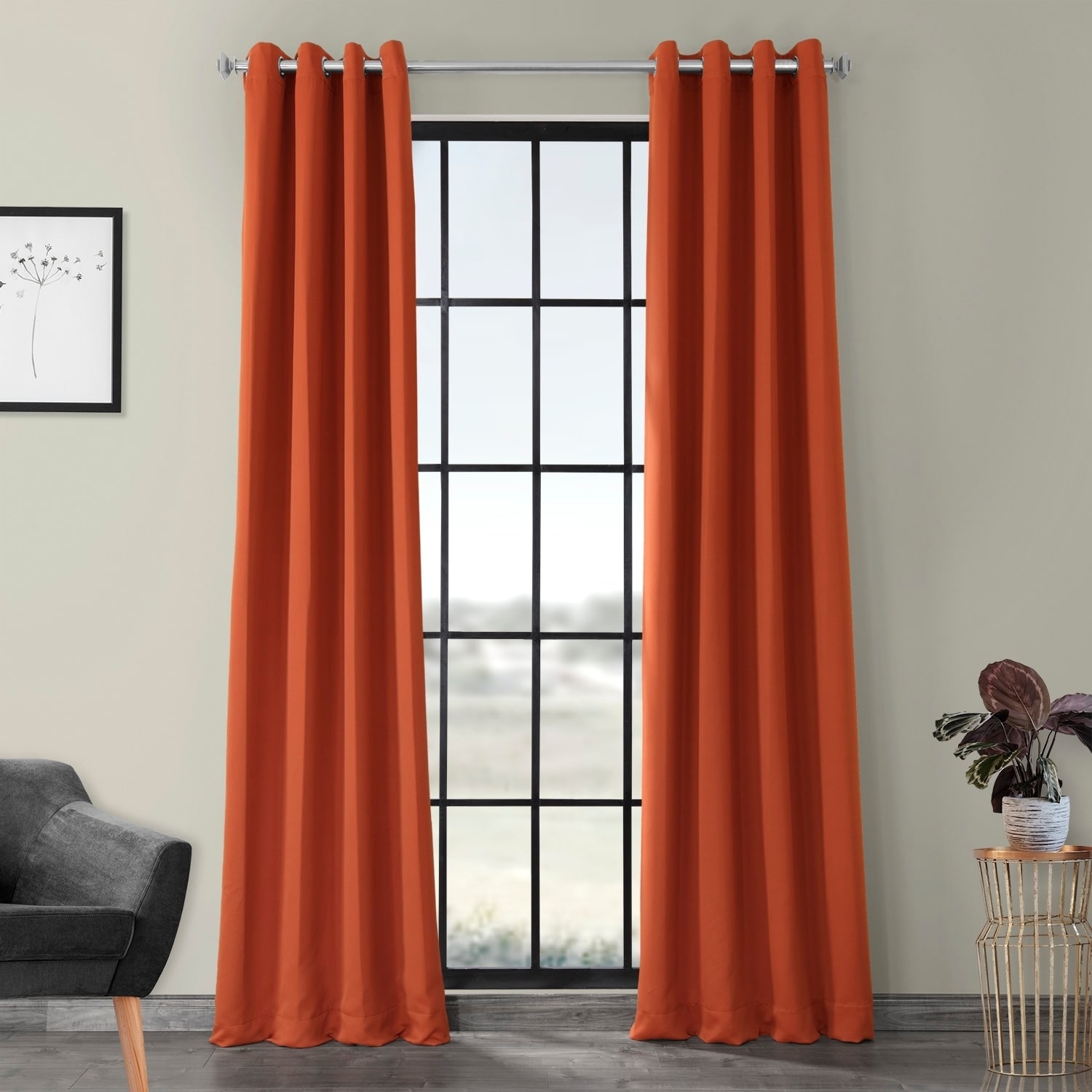 Blaze Grommet Blackout Thermal Curtain Panel Pair