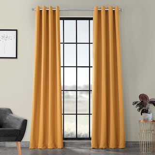 Exclusive Fabrics Marigold Grommet Room-Darkening  Curtain Panel Pair (2 Panels)