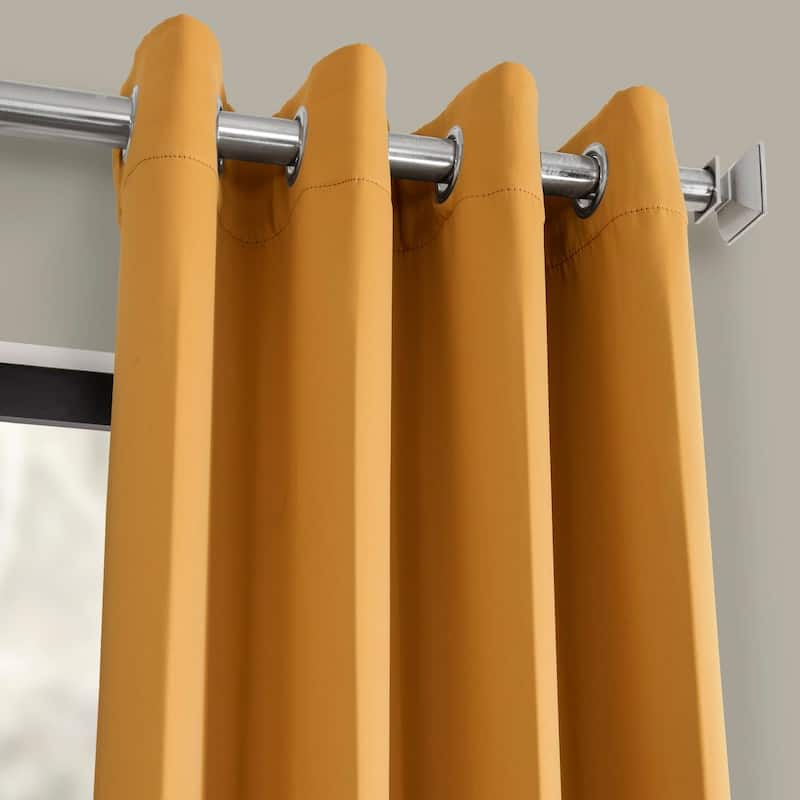 Exclusive Fabrics Marigold Grommet Room-Darkening Curtain Panel Pair (2 Panels)