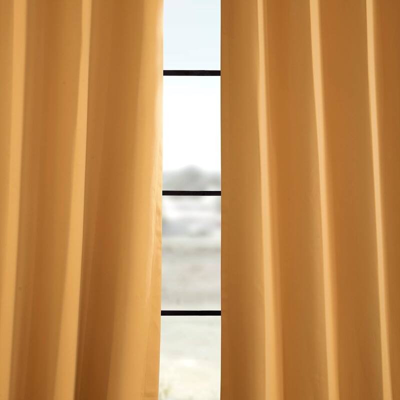 Exclusive Fabrics Marigold Grommet Room-Darkening Curtain Panel Pair (2 Panels)