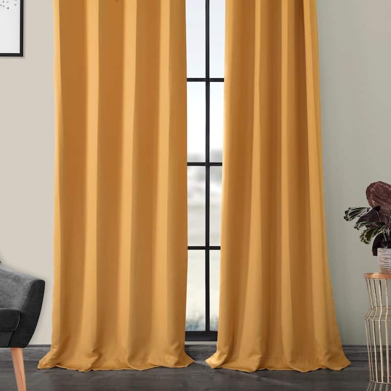 Exclusive Fabrics Marigold Grommet Room-Darkening Curtain Panel Pair (2 Panels)