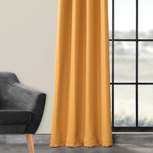 Shop Exclusive Fabrics Marigold Grommet Blackout Thermal Curtain