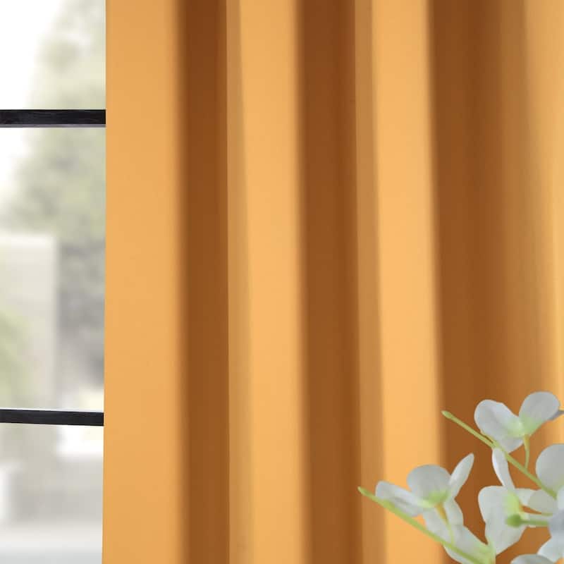 Exclusive Fabrics Marigold Grommet Room-Darkening Curtain Panel Pair (2 Panels)