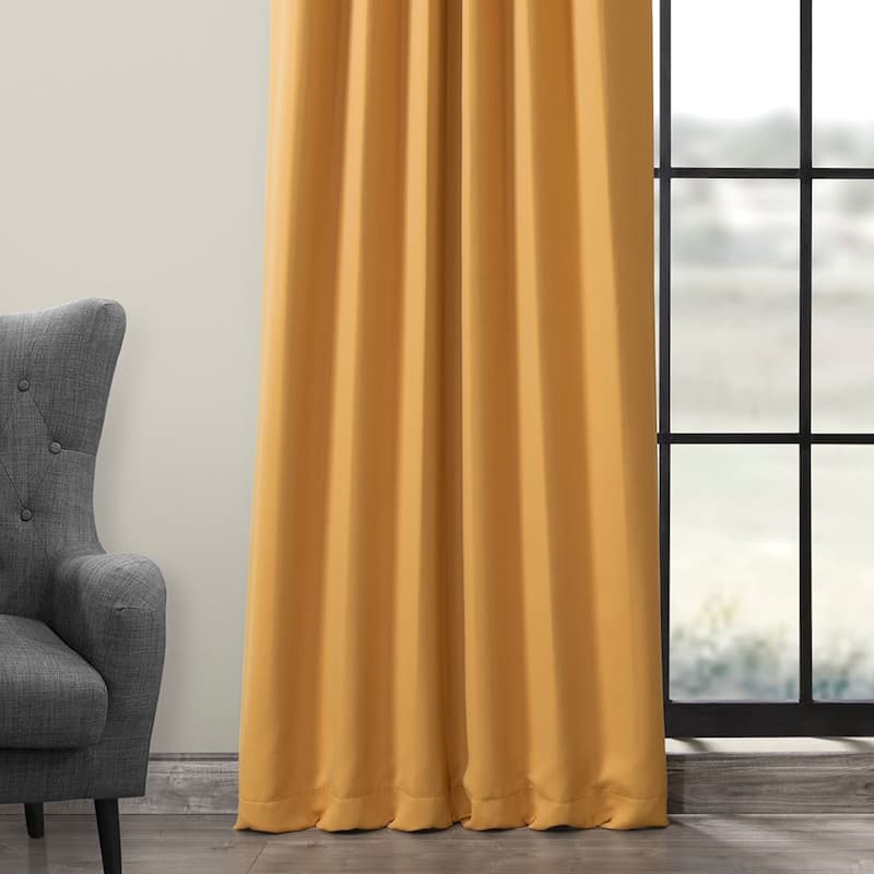 Exclusive Fabrics Marigold Blackout Curtain Thermal Panel Pair (2 Panels)