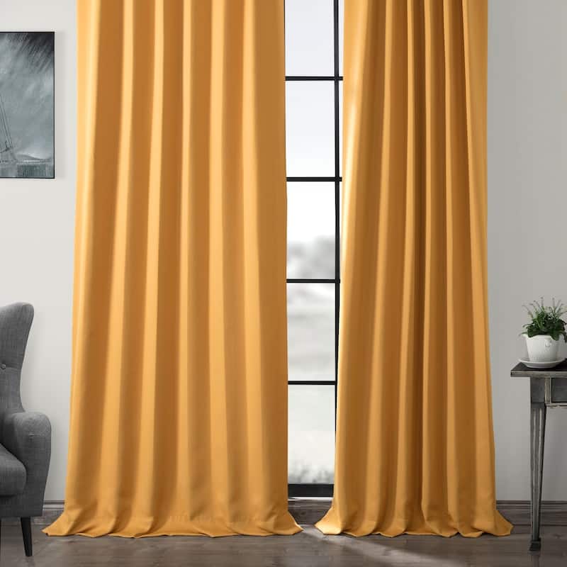 Exclusive Fabrics Marigold Blackout Curtain Thermal Panel Pair (2 Panels)