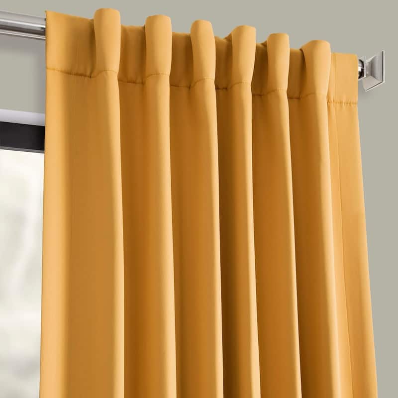 Exclusive Fabrics Marigold Blackout Curtain Thermal Panel Pair (2 Panels)