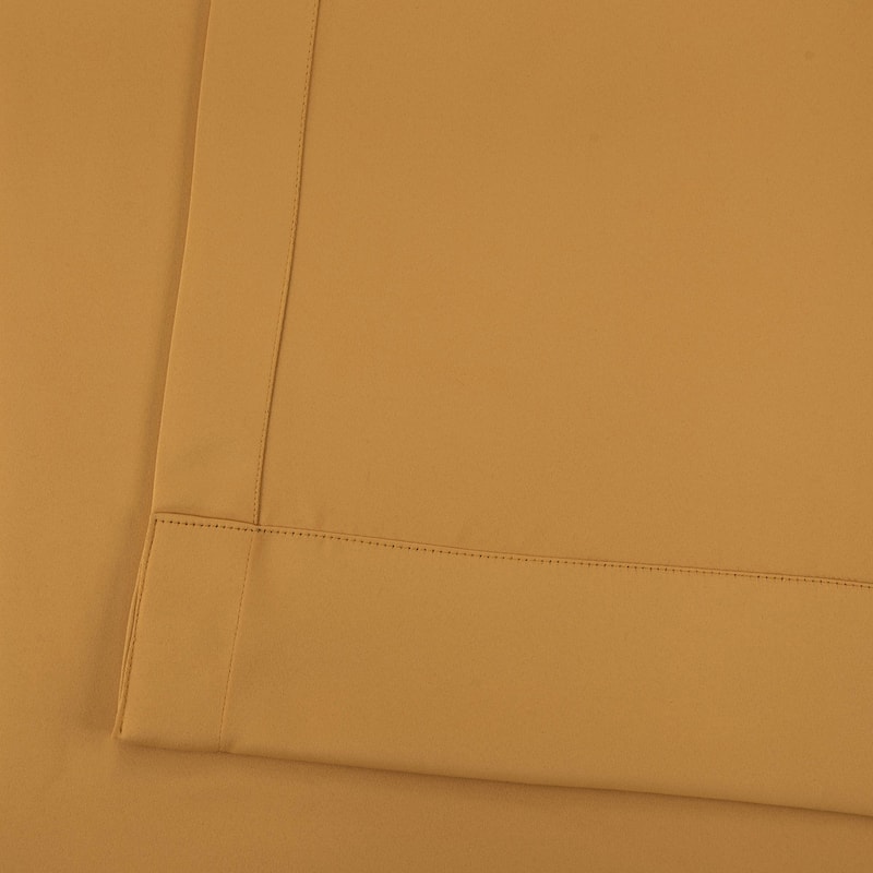 Exclusive Fabrics Marigold Blackout Curtain Thermal Panel Pair (2 Panels)