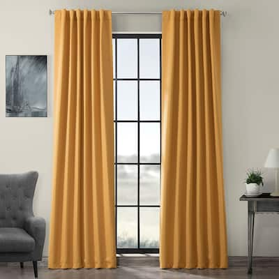 Exclusive Fabrics Marigold Blackout Curtain Thermal Panel Pair (2 Panels)