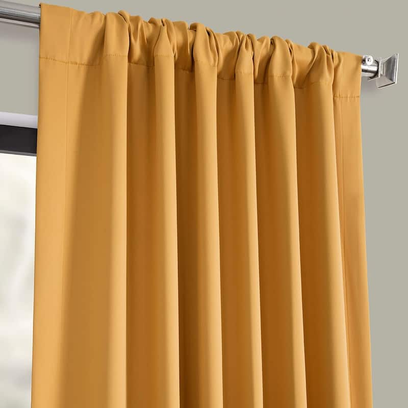 Exclusive Fabrics Marigold Blackout Curtain Thermal Panel Pair (2 Panels)