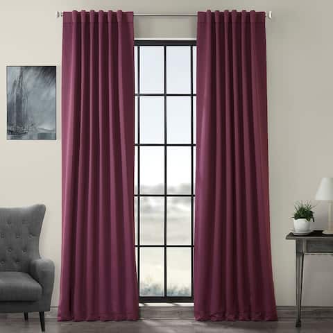 Exclusive Fabrics Aubergine Blackout Curtain Panel Pair (2 Panels)
