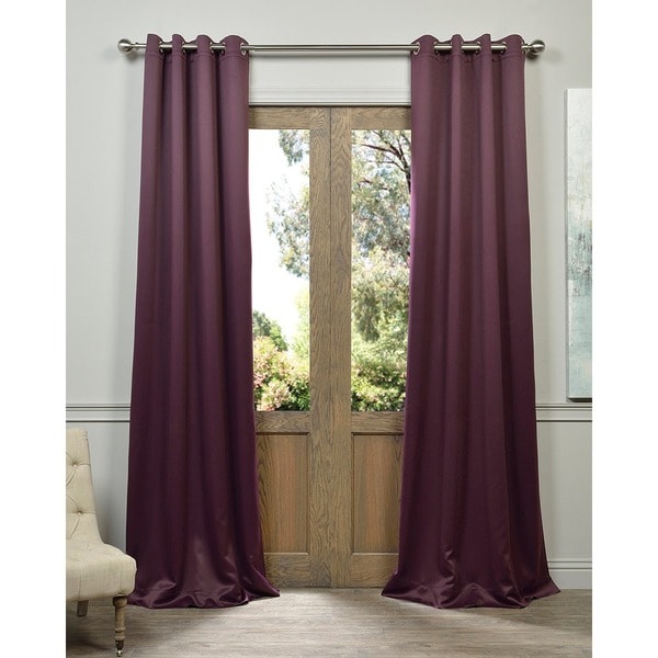 Exclusive Fabrics Grommet Blackout Thermal Aubergine Curtain Panels Set of 2  Free Shipping 