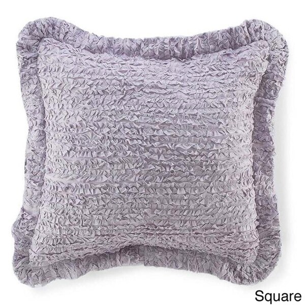 Shop Ruffled Lavender Throw Pillow Free Shipping Today Overstock