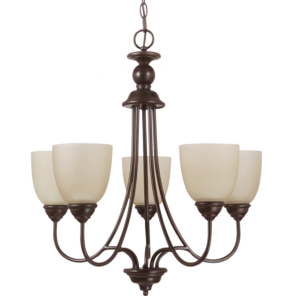 Sea Gull Lighting Lemont 5 light Burnt Sienna Single tier Chandelier