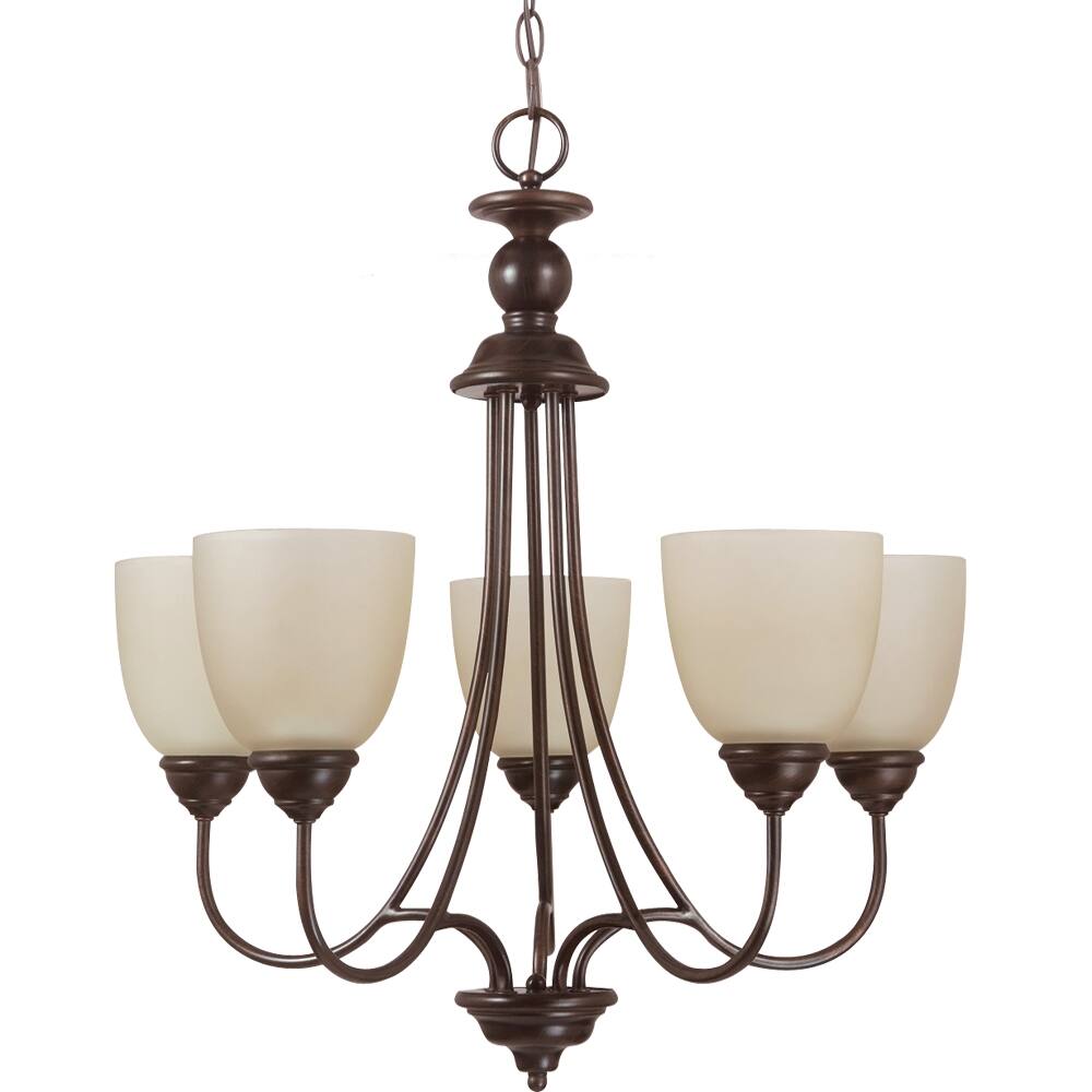 Sea Gull Lighting Lemont 5-light Burnt Sienna Single-tier Chandelier