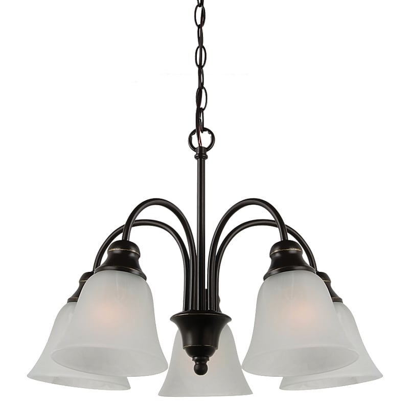 Windgate 5 light Single Tier Heirloom Bronze Chandelier