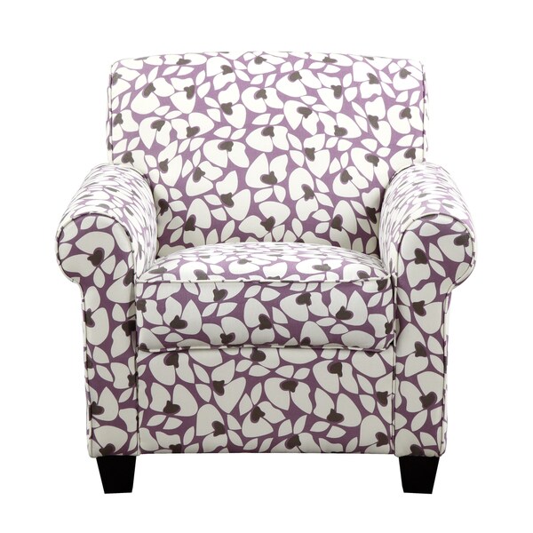 purple print chair