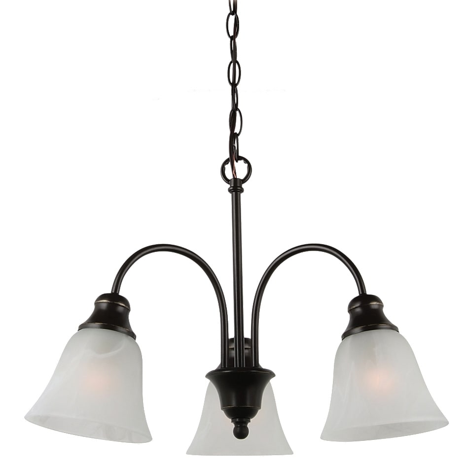 Windgate 3 light Single Tier Heirloom Bronze Downlight Chandelier