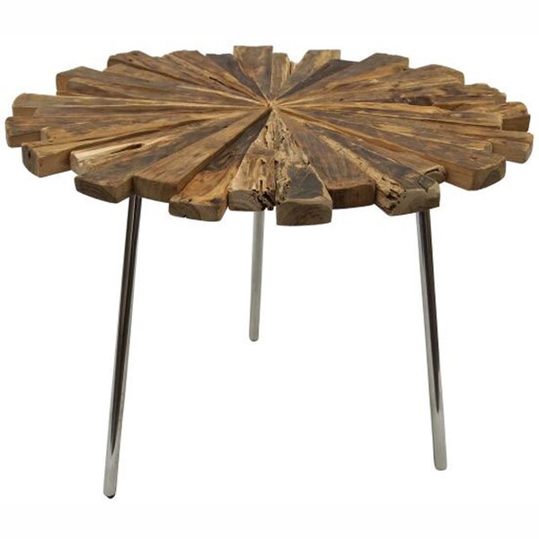 nuLOOM Natural Wood Accent Table Overstock 8025315