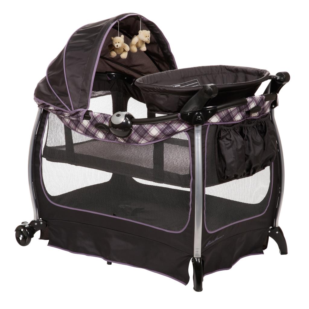 eddie bauer travel playard with bassinet changer and canopy