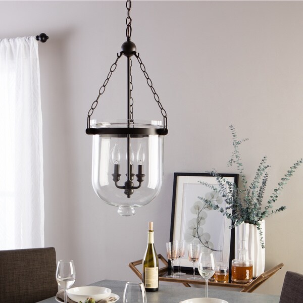 Sea Gull Lighting Autumn Bronze Glass/Metal/Steel 3-light Pendant