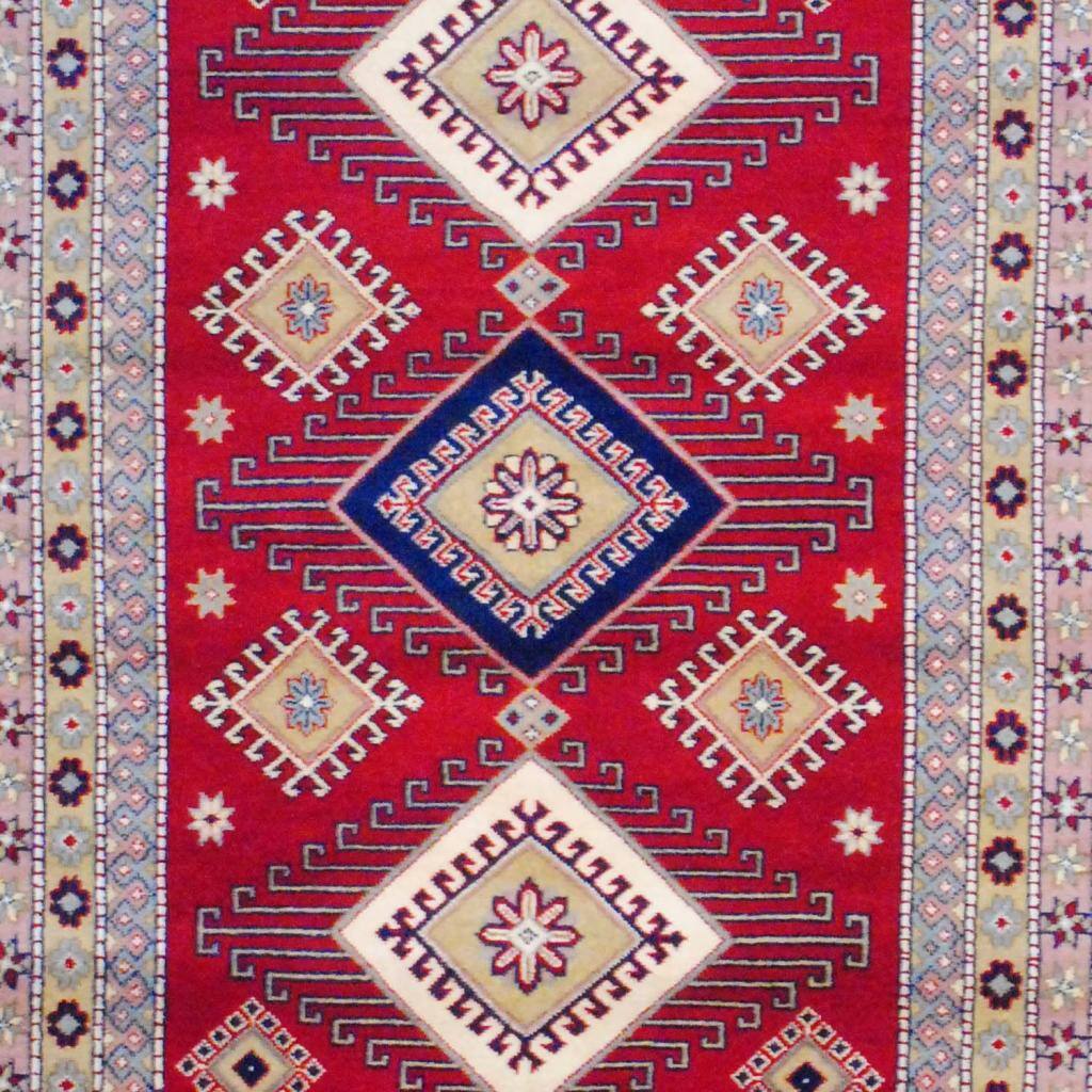 Handmade Kazak Wool Rug (India) 4' x 6' Bed Bath & Beyond 8025856